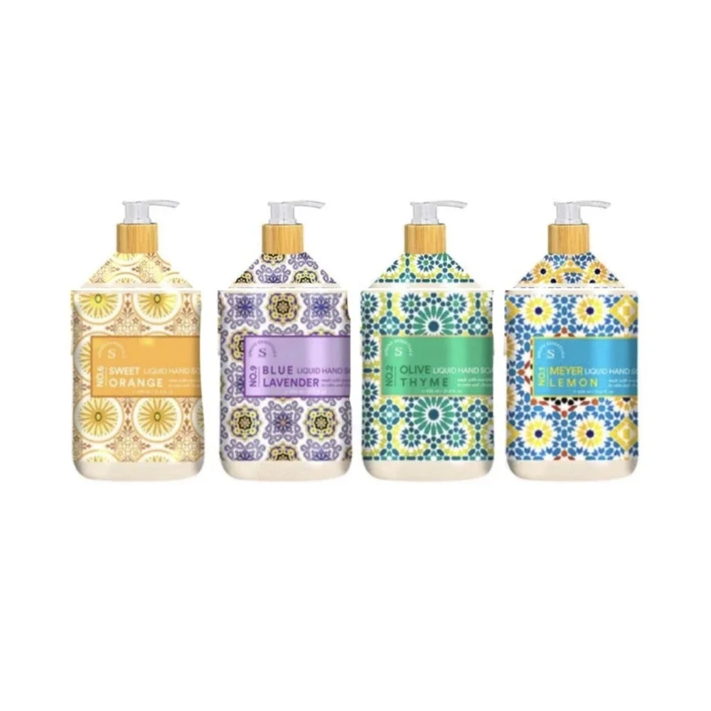 4 Set Home & Body Spring Essentials Hand Soap Sweet Orange Lavender  Thyme Lemon